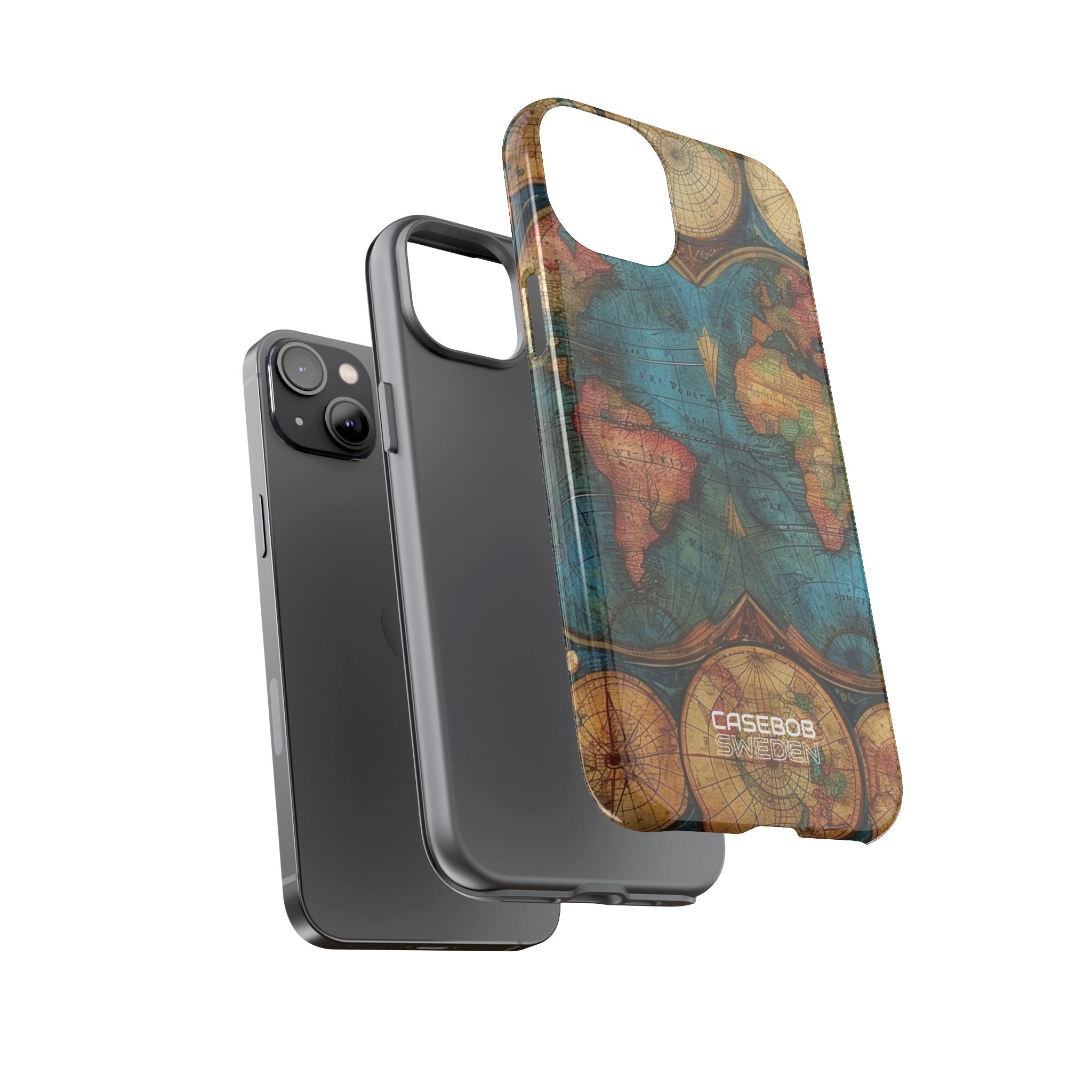 Vintage verdenskort iPhone 14 - Tough