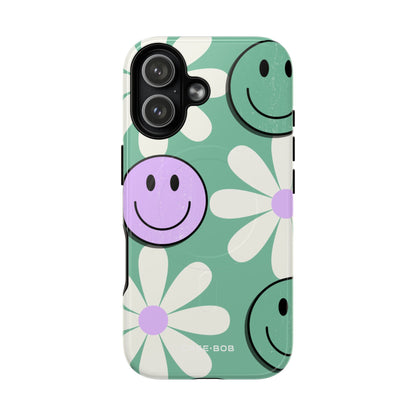 Smiley Daisy Glow iPhone 17 Case - Tough+