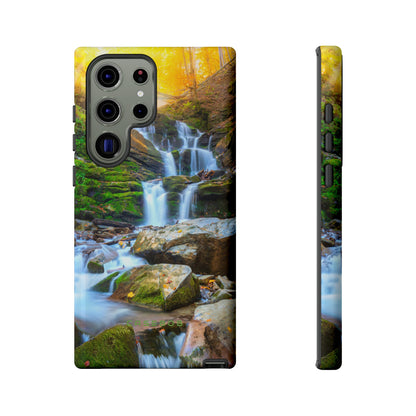 Autumn Mountain Waterfall - Protective Phone Case