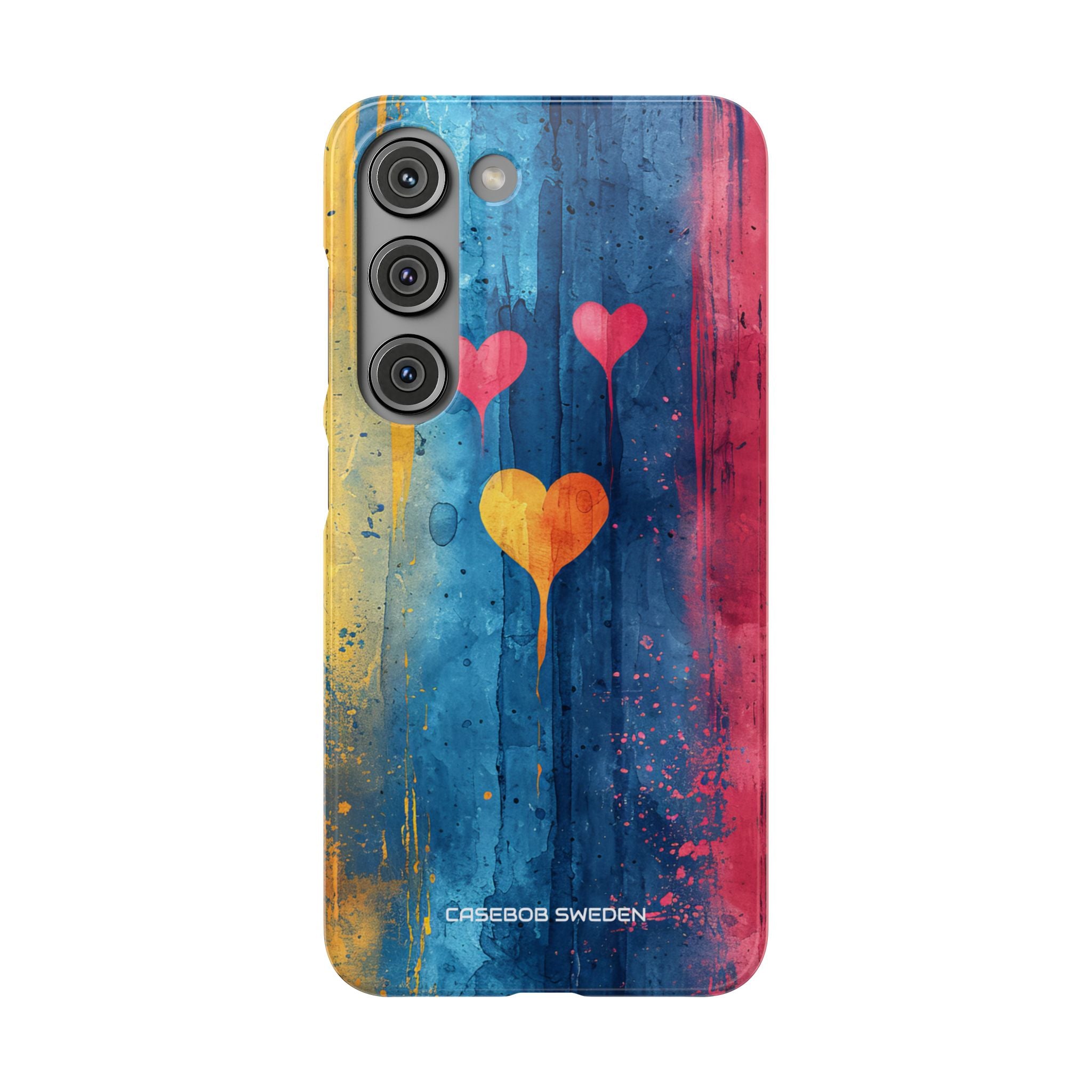 Hearts Watercolor Art - Slim Samsung S23 Phone Case