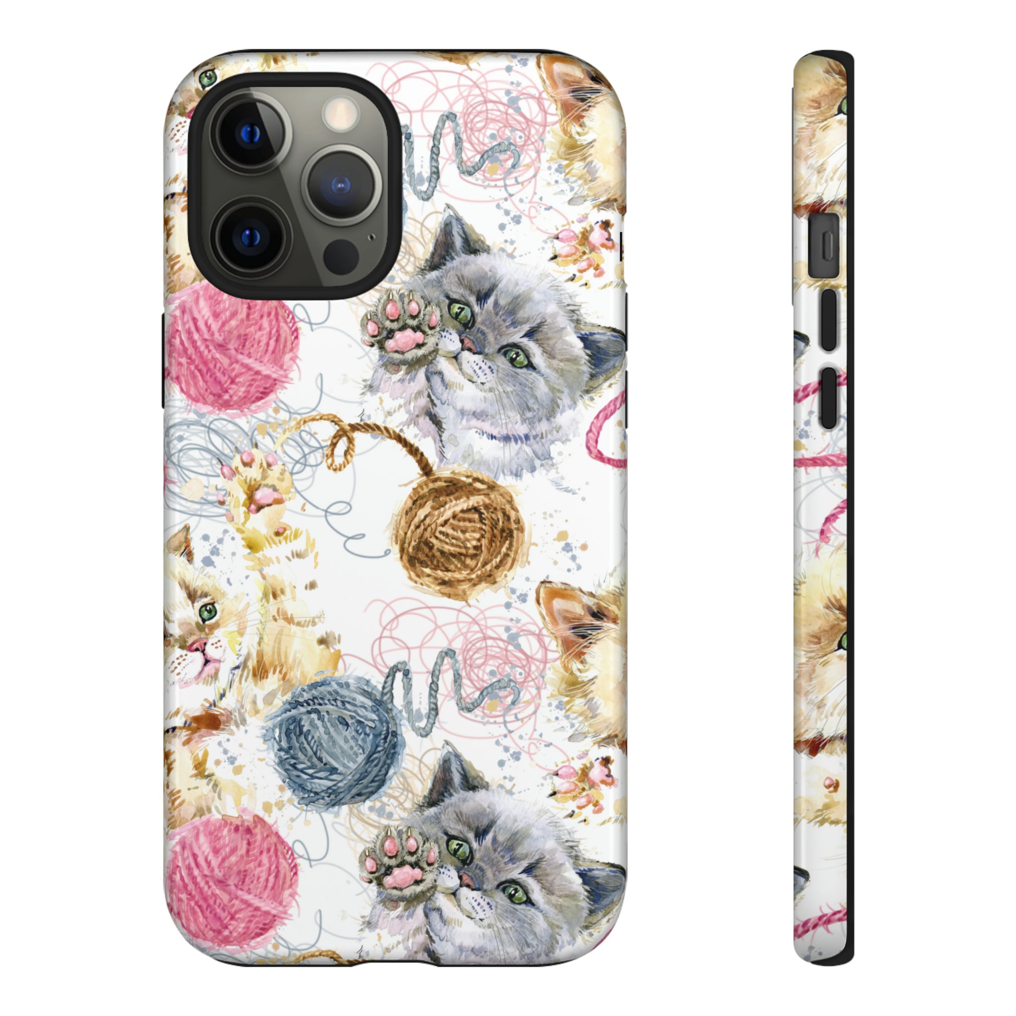 Cute Kitten Pattern - Protective Phone Case