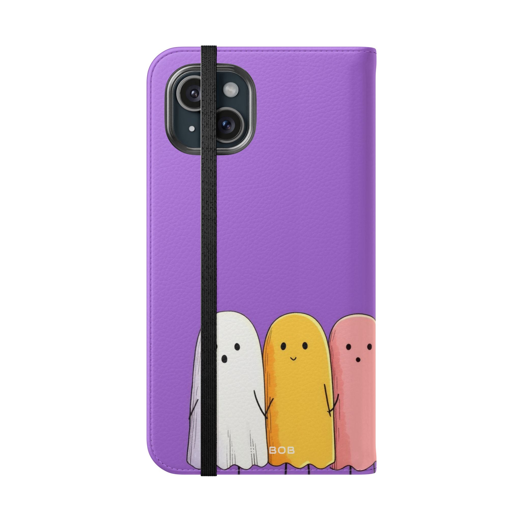 Colorful Ghosts Line - iPhone 15 Plus Case - Wallet