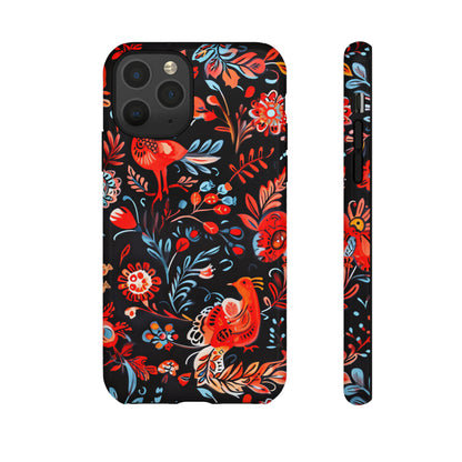 Slavic Myth Firebird & Domovoi - Protective Phone Case