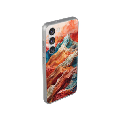 Fabric Peaks Cream Samsung S23 Case - Soft