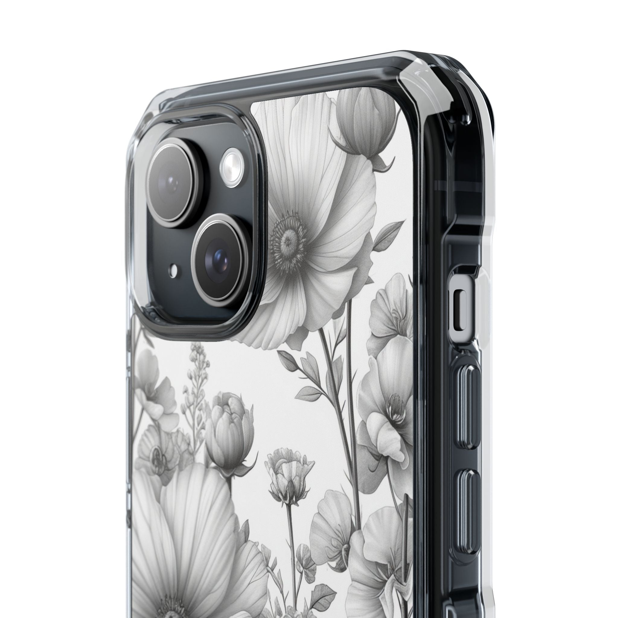 Monochrome Flora - Phone Case for iPhone