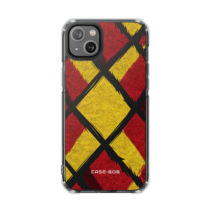 Cracked Diamond Grid iPhone 14 Plus Case - Impact