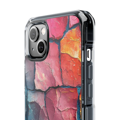 Cracked Earth Mosaic - Clear Impact iPhone 14 Phone Case