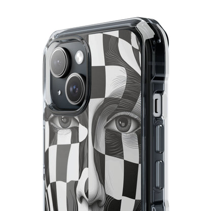 Checkerboard Face iPhone 15 Case - Impact