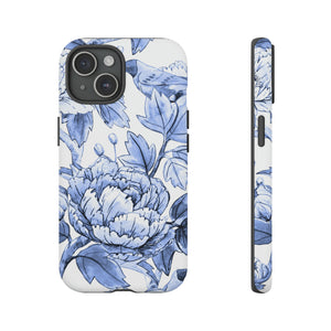 Watercolor Blue Floral - Protective Phone Case