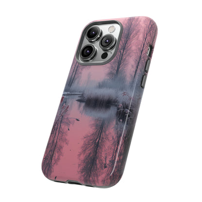 Pink Winter Lake Whisper - Protective Phone Case