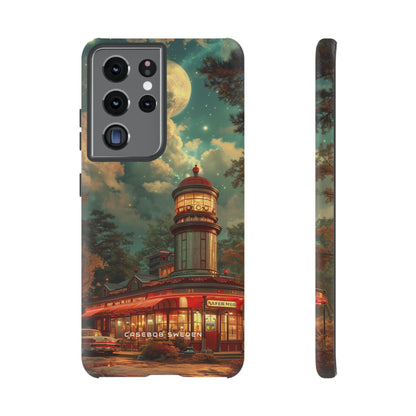 Vintage Moonlit Diner Fantasy  Samsung S21 - Tough Phone Case