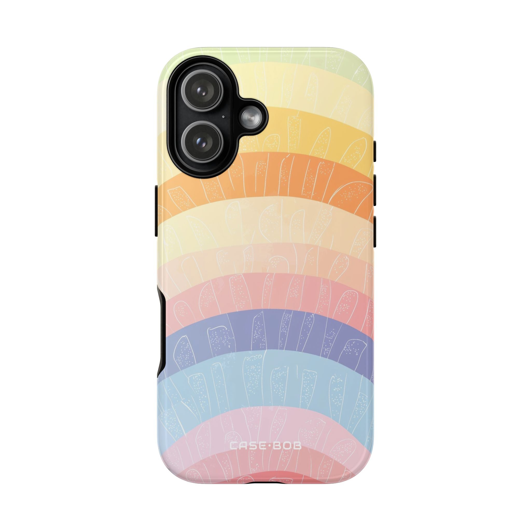 Pastel Rainbow Bands iPhone 17 Case - Tough