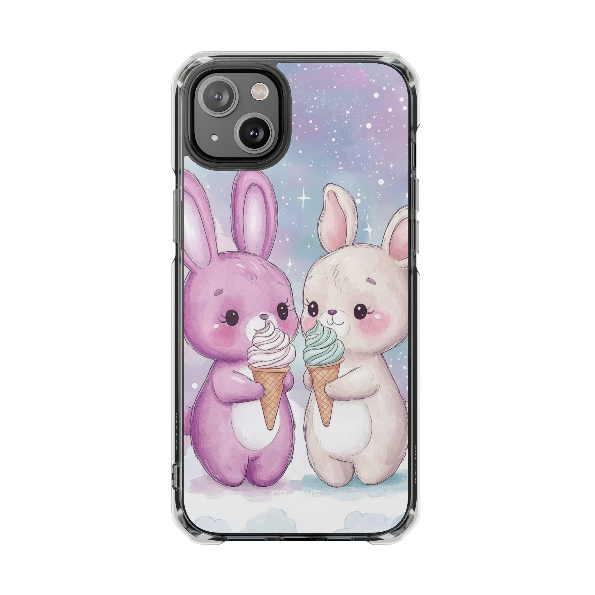 Rabbits Enjoy Ice Cream iPhone Case - Impact