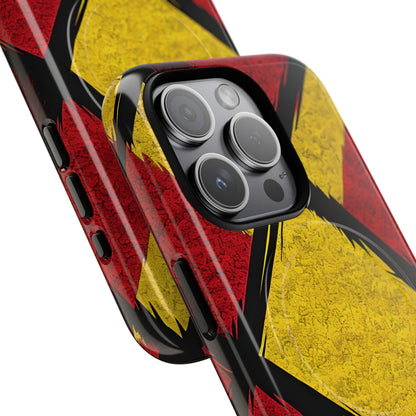 Cracked Diamond Grid iPhone 15 Pro - Tough+