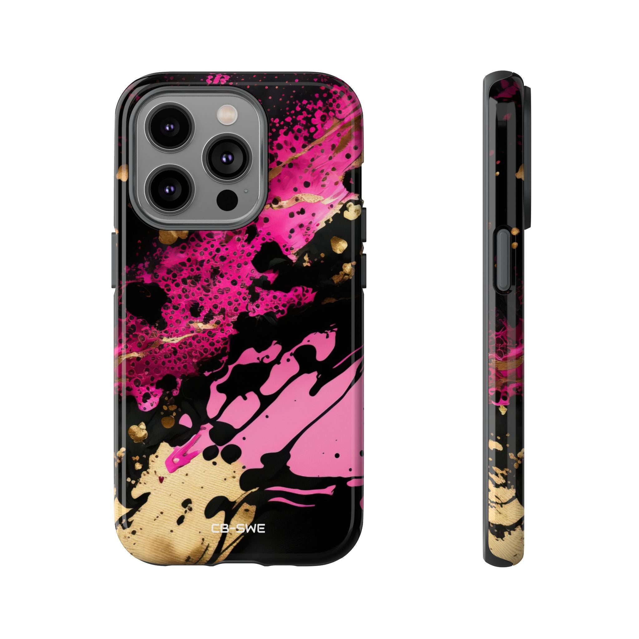 Dynamic Splatter Elegance - iPhone Case