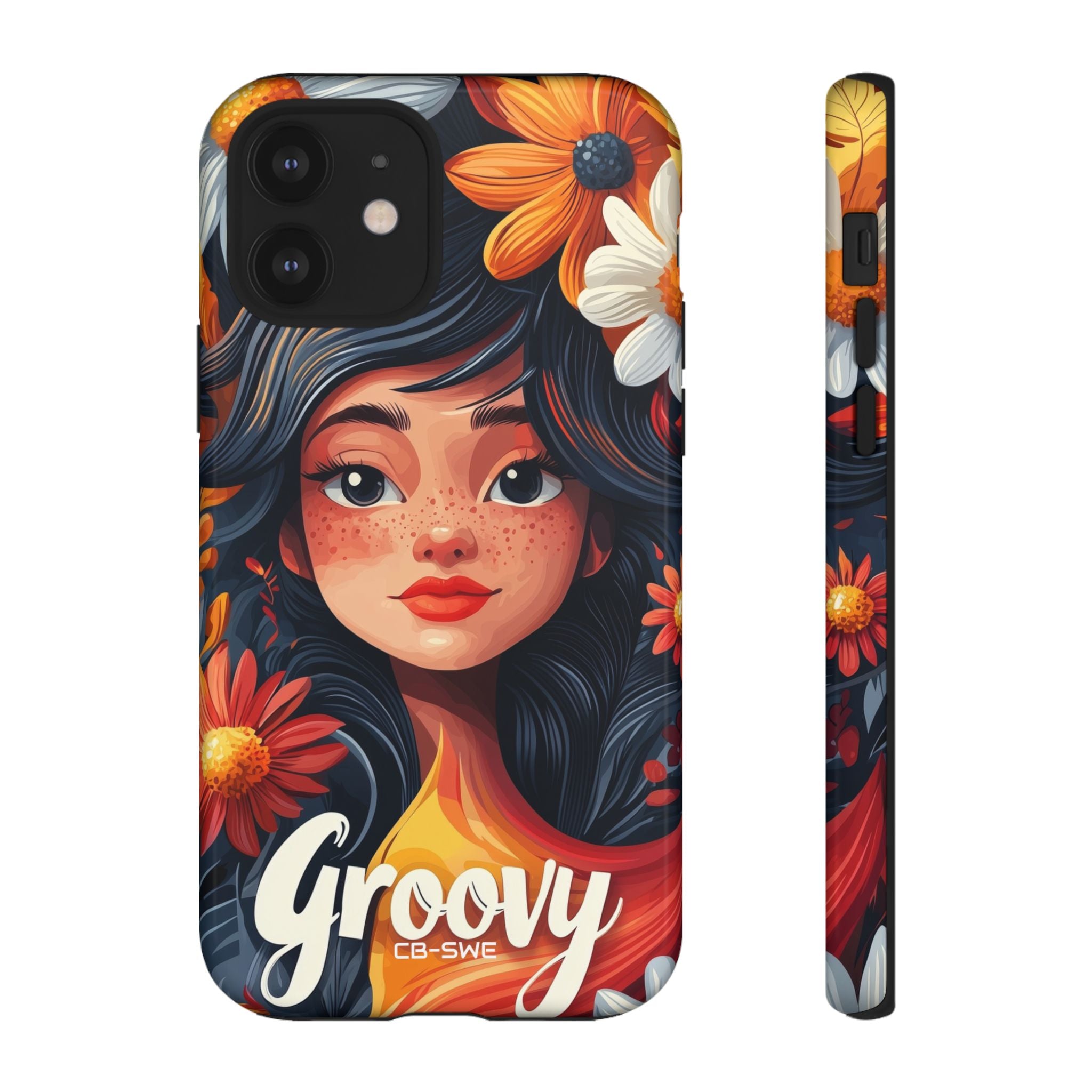 Floral Girl Smiles - iPhone Case