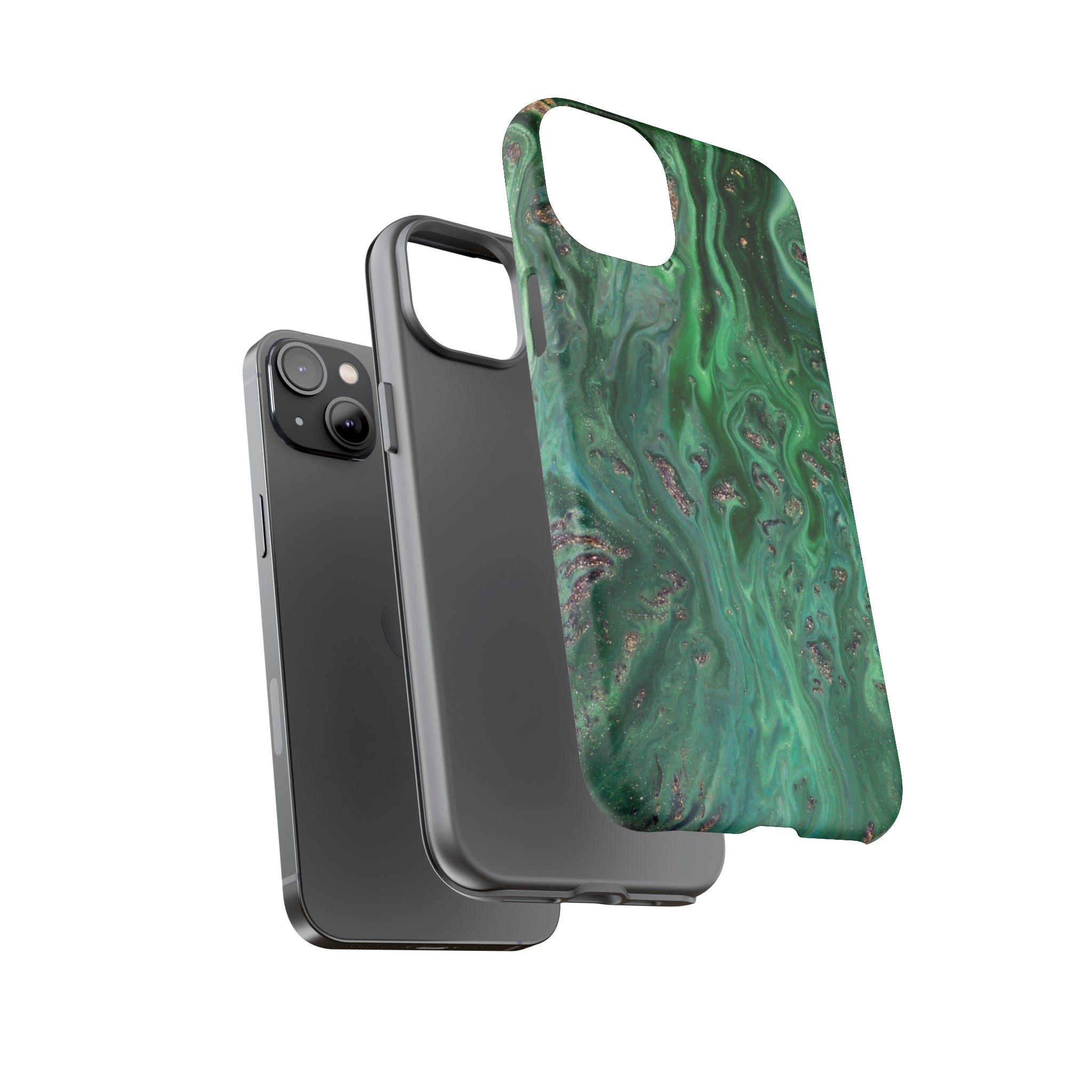 Light Green Ink Art iPhone Case (Protective) Phone Case