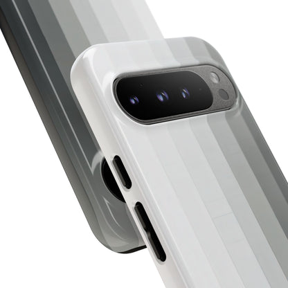 Silver Gradient Stripes Google Pixel 9 - Tough