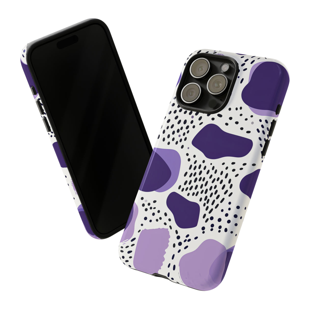 Purple Dots Elegance Case - Protective Phone Case