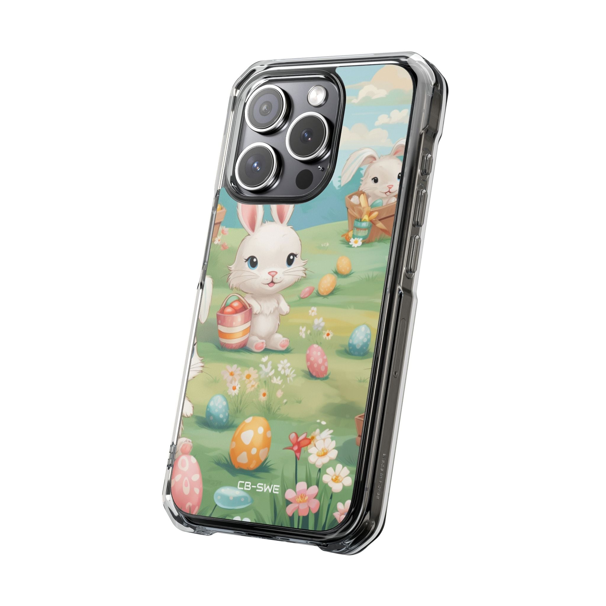 Bunnies Hunt Eggs iPhone Case - Impact