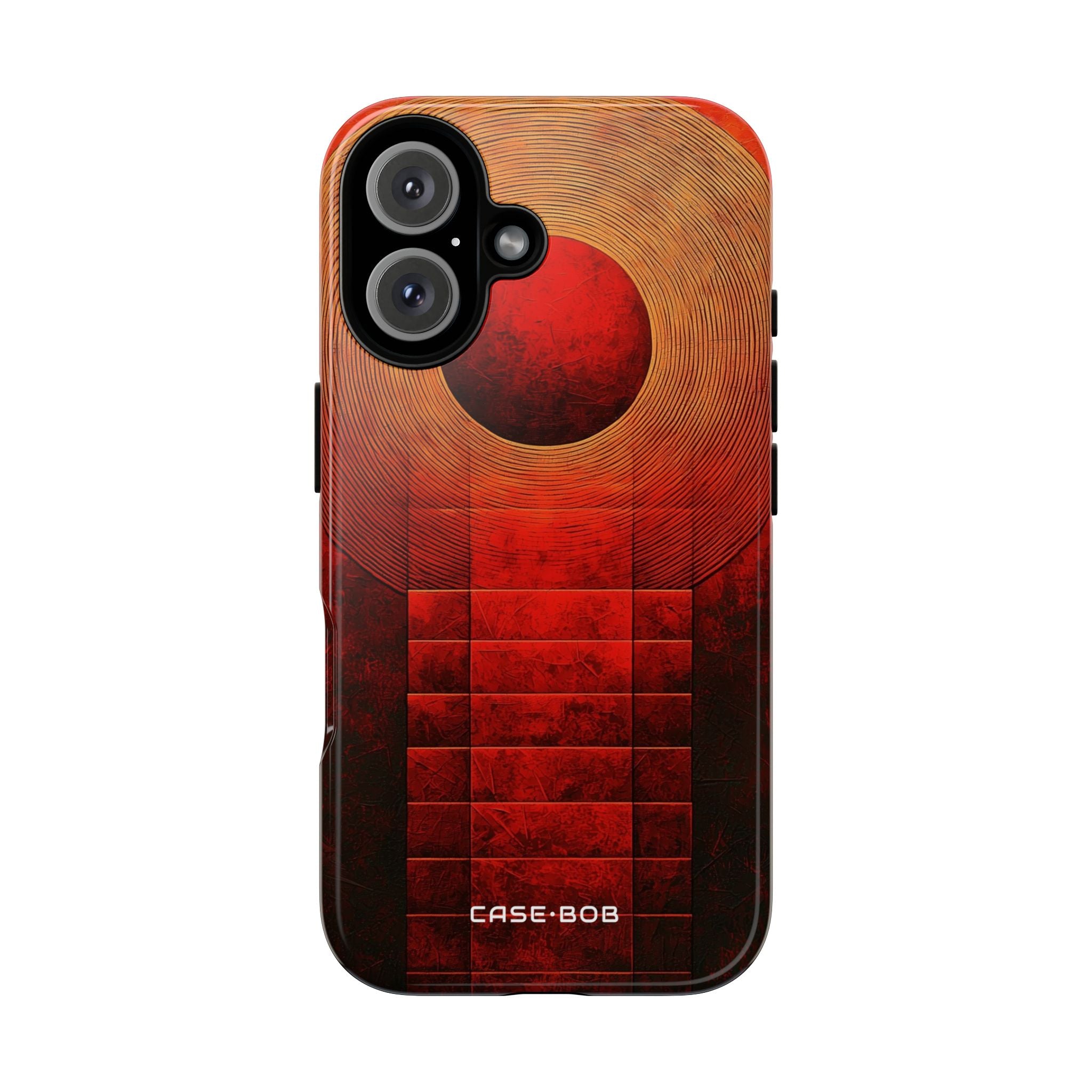 Crimson Orbit iPhone 16 Case - Tough