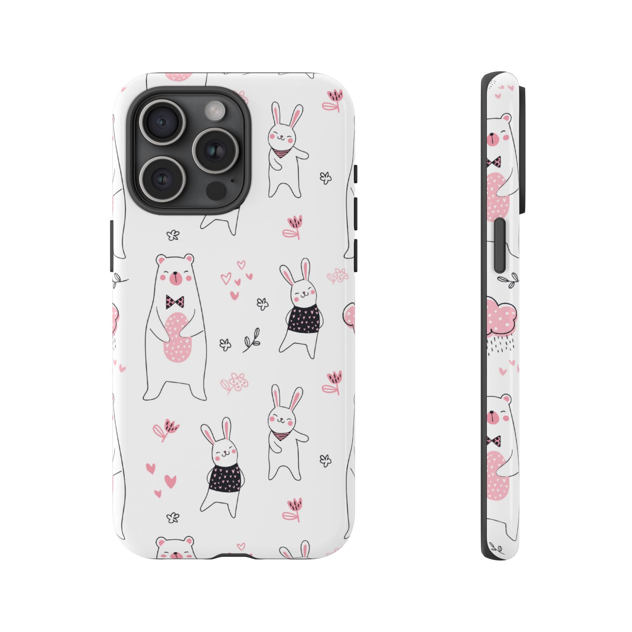 Bears Dance Playfully - iPhone Case