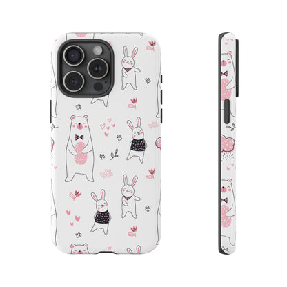 Bears Dance Playfully - iPhone Case