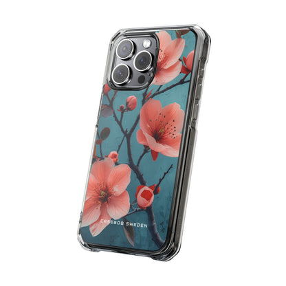 Floral Harmony Burst iPhone 15 - Clear Impact Phone Case