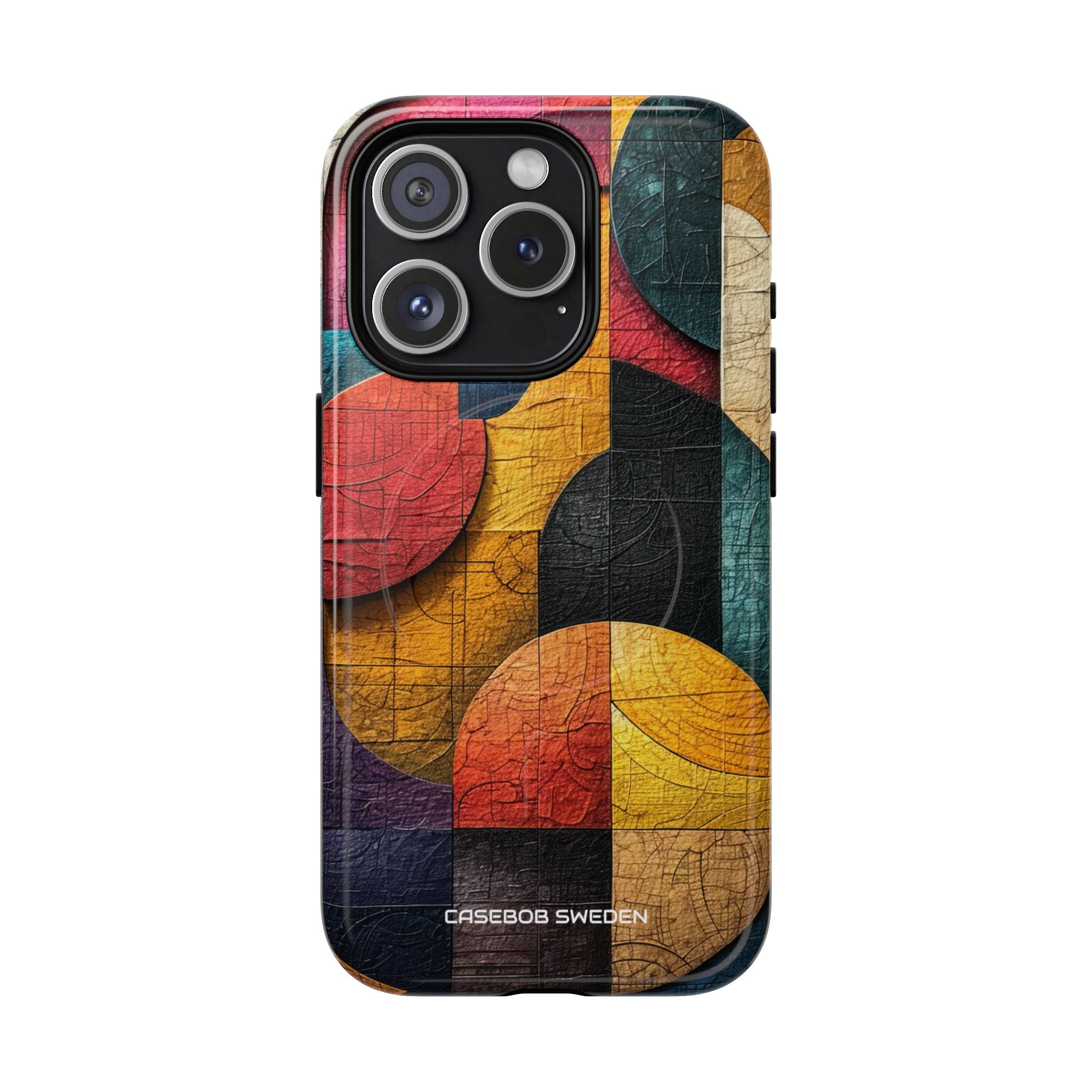 Vibrant Geometric Art - Tough + MagSafe® iPhone 15 Phone Case