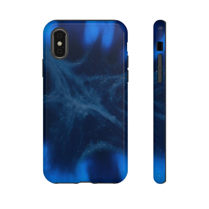 Blue Space Ink Art iPhone Case (Protective) iPhone XS Glossy Phone Case