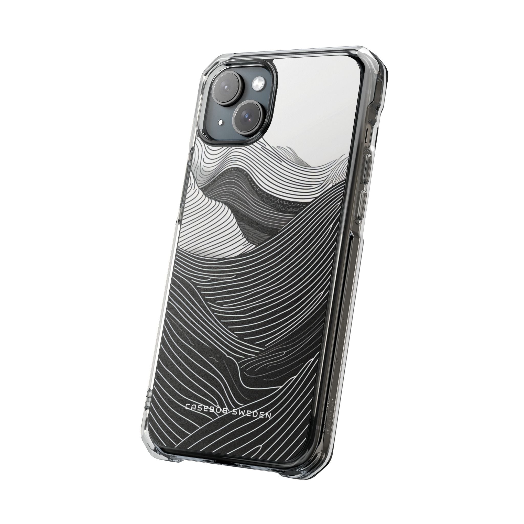 Undulating Horizon Waves iPhone 15 - Clear Impact Phone Case