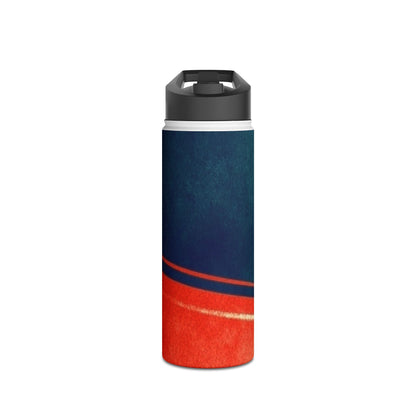 Navy Streak - Stainless Steel Water Bottle