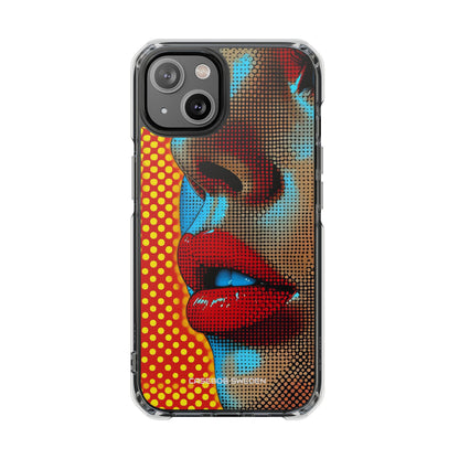 Yellow Red Pop Art Portrait - Clear Impact iPhone 14 Phone Case