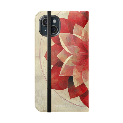 Crimson Bloom - iPhone 15 Plus Case - Wallet