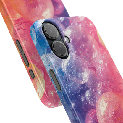 Pink Blue Glossy Spheres - Slim iPhone 16 Phone Case