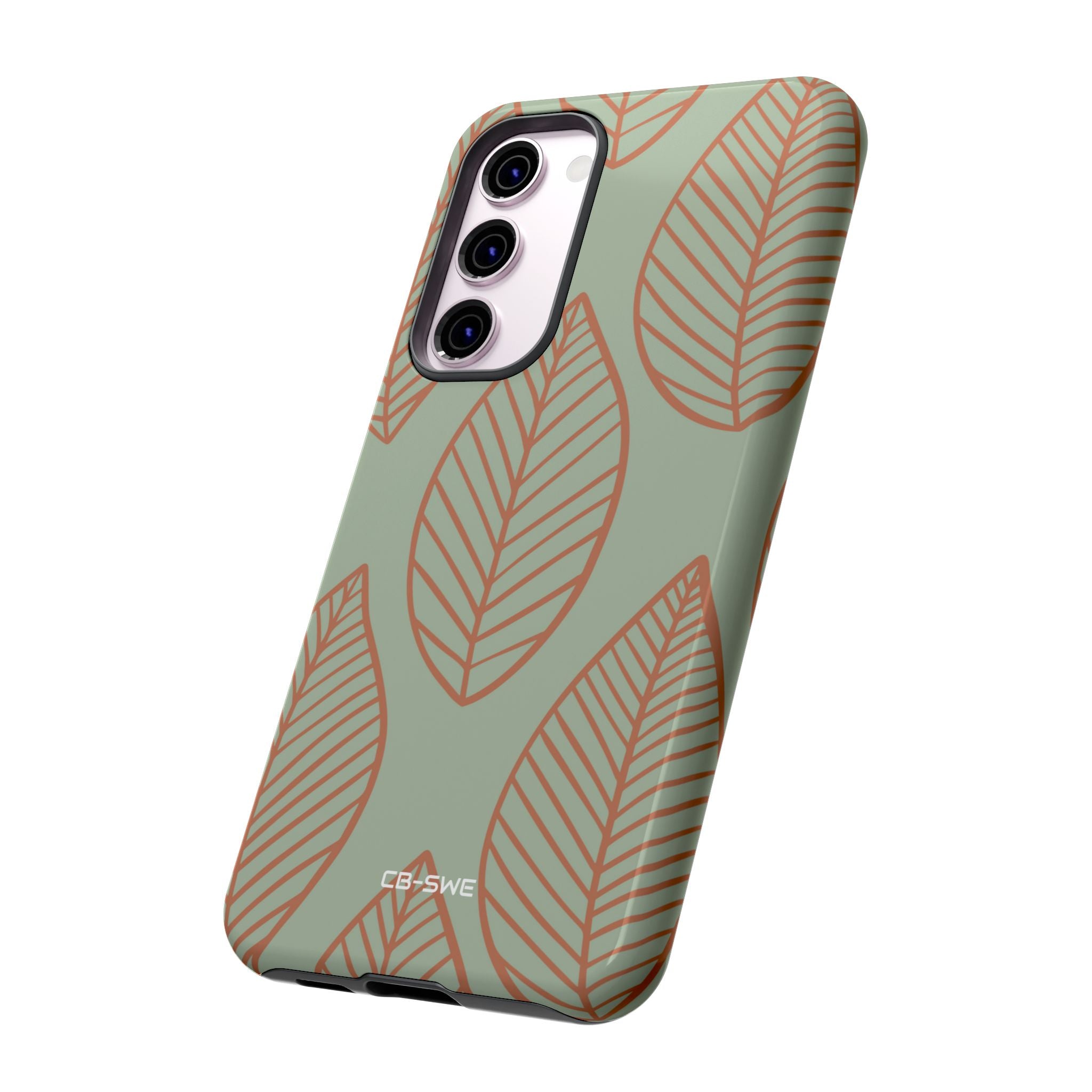 Mint and Orange Leaves - Samsung Case