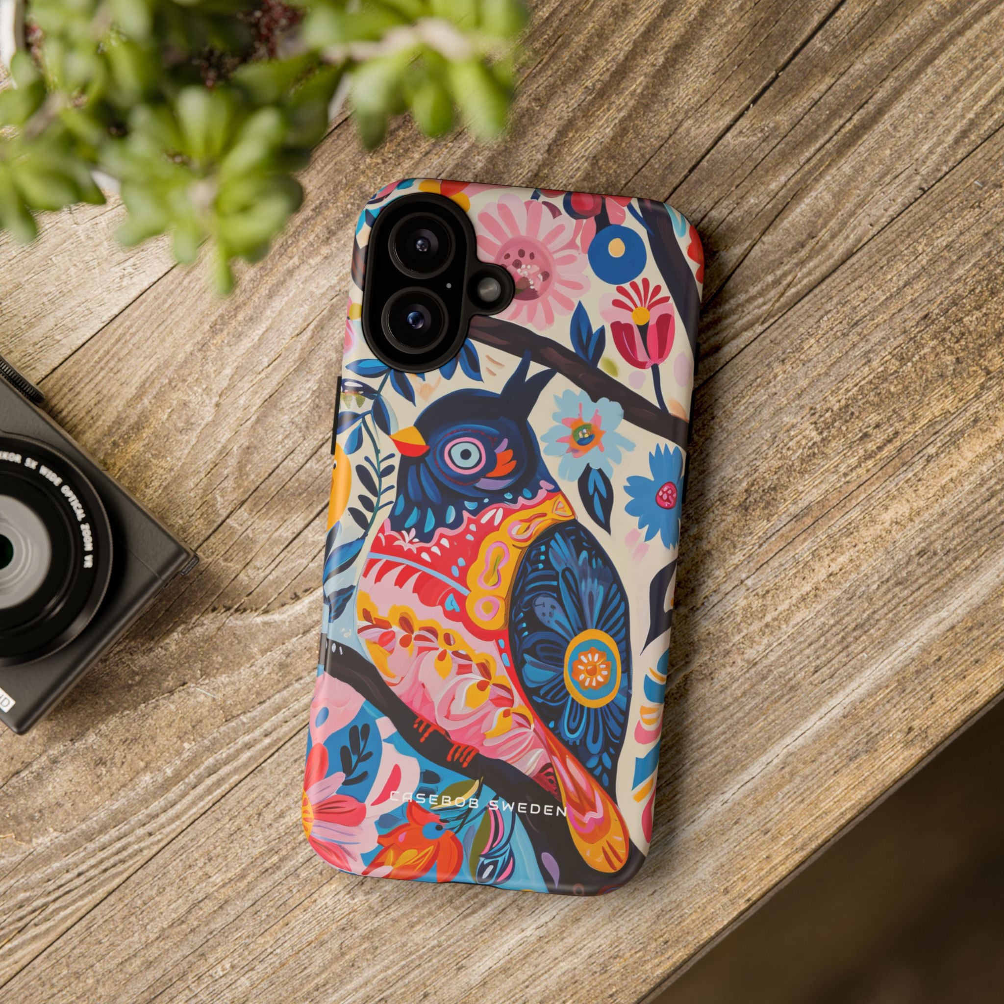 Whimsical Vintage Owl with Floral Charm iPhone 16 - Tough Phone Case