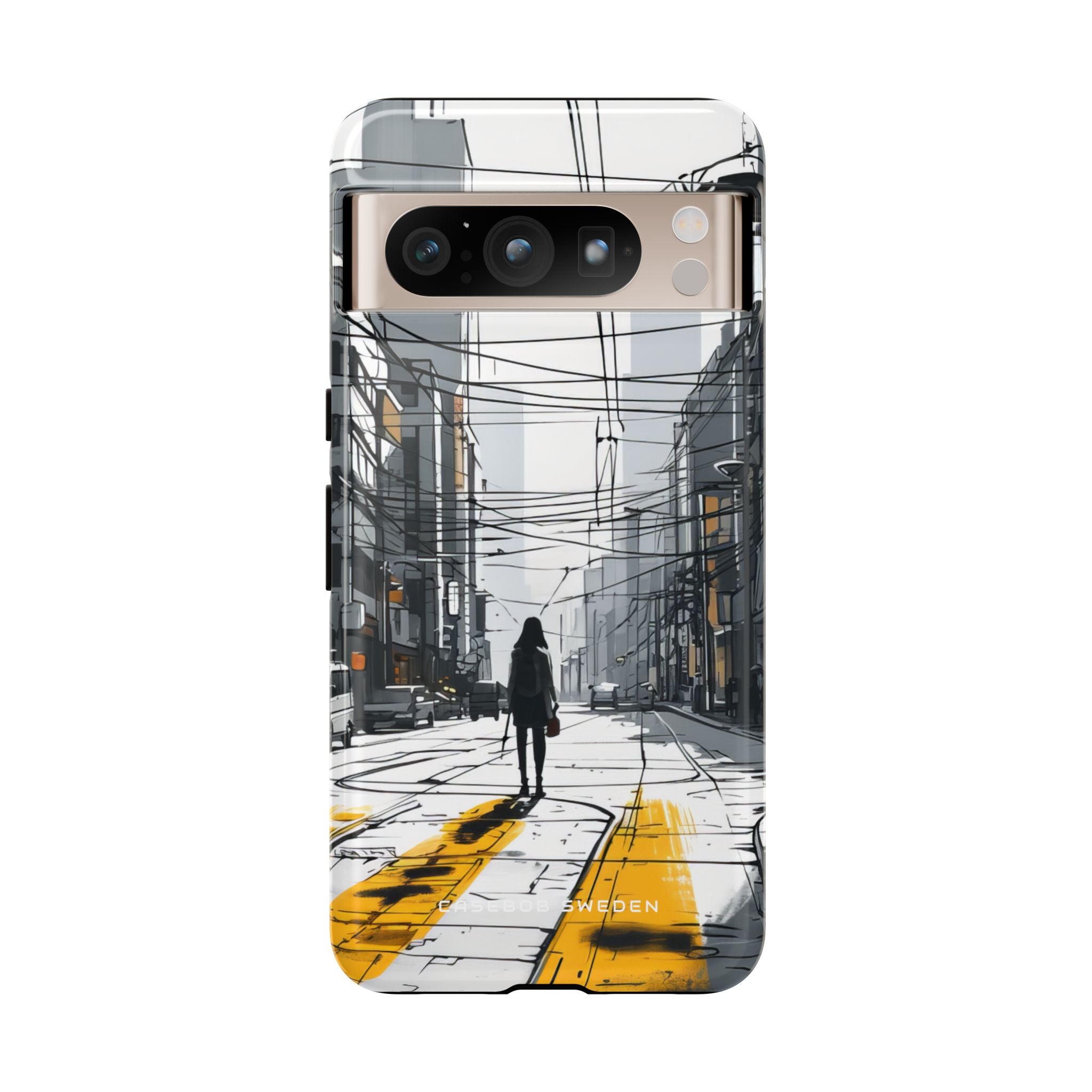 Urban Noir Streetscape Google Pixel 8 - Tough Phone Case