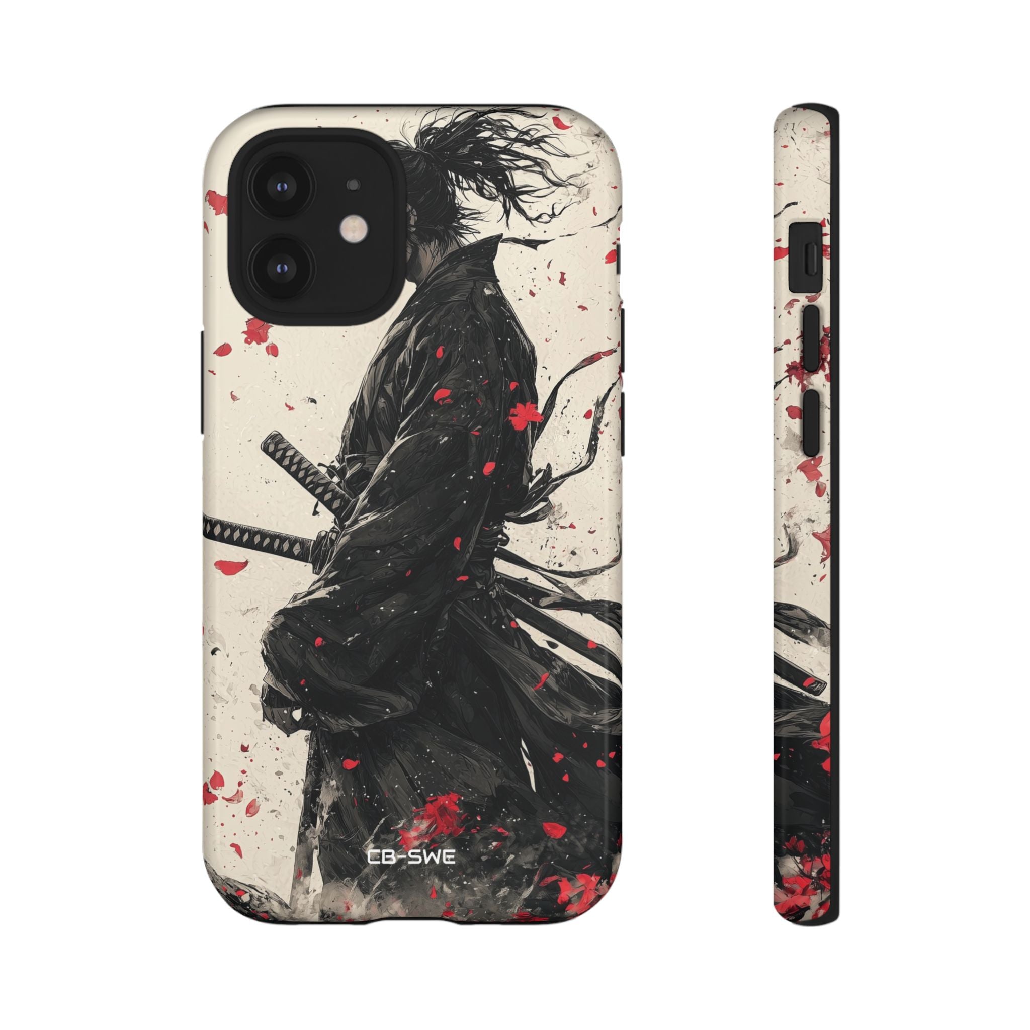 Falling Samurai Petals - iPhone Case