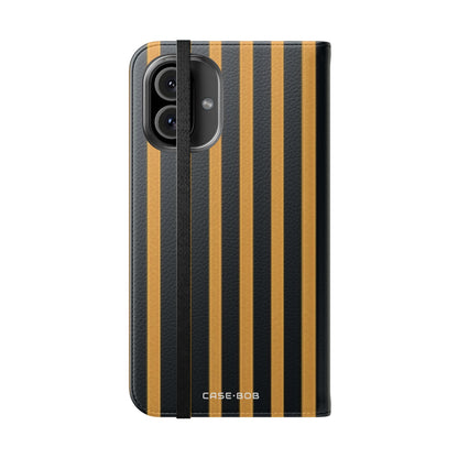 Golden Stripes - iPhone 16 Plus Case - Wallet