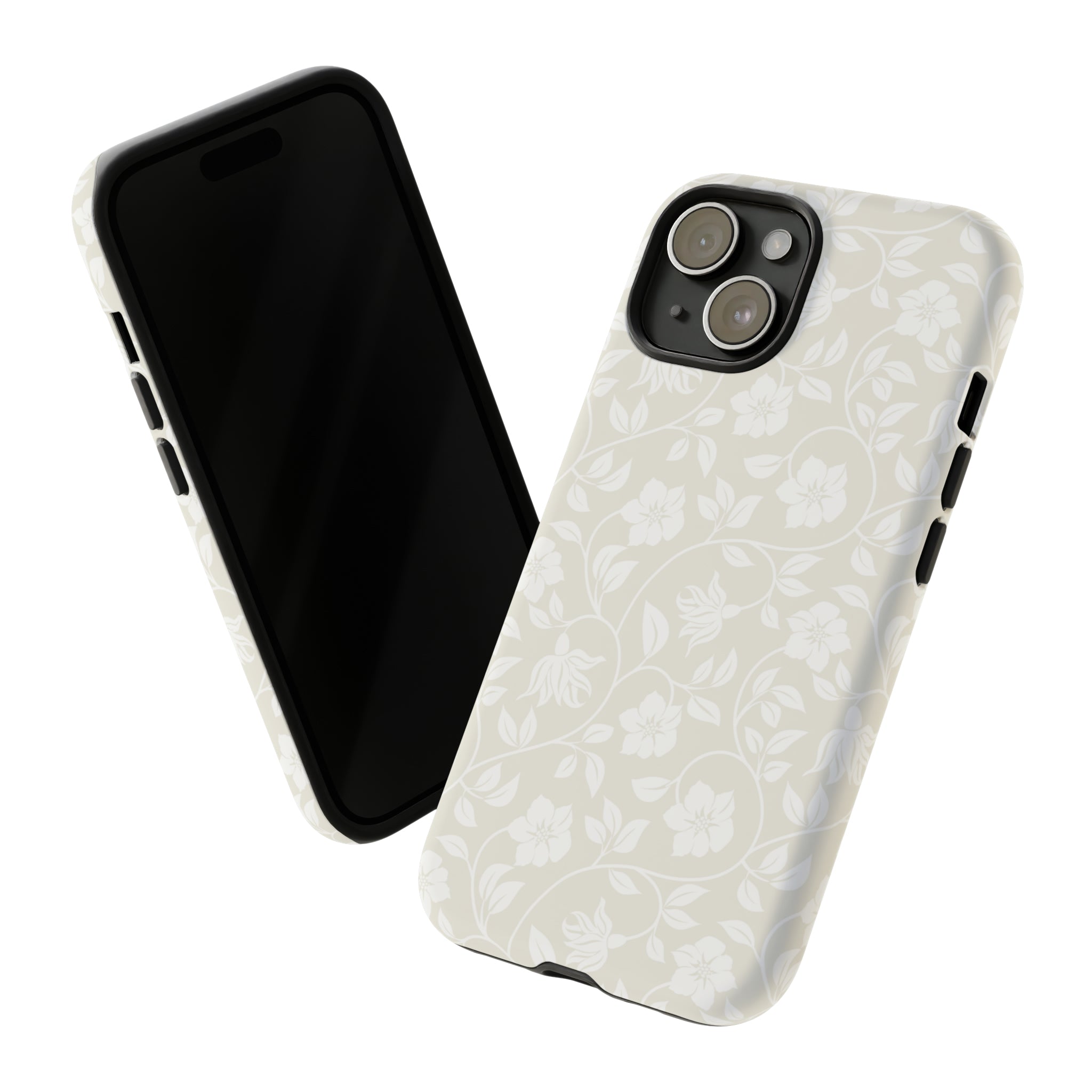 Light Color Floral iPhone case - Protective Phone Case