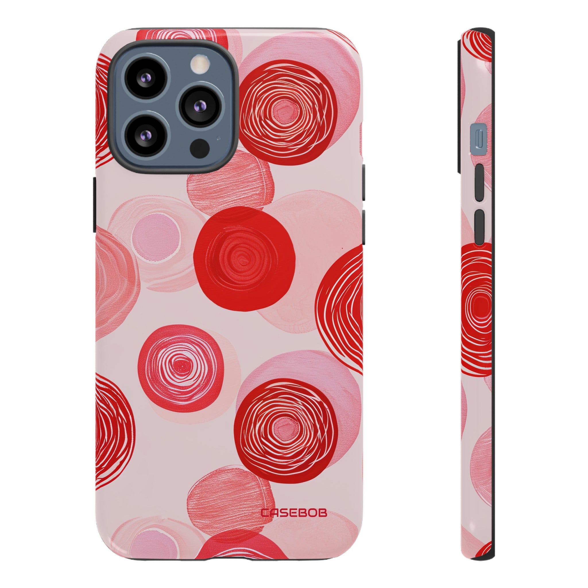 Crimson Circle Minimalism - Protective Phone Case