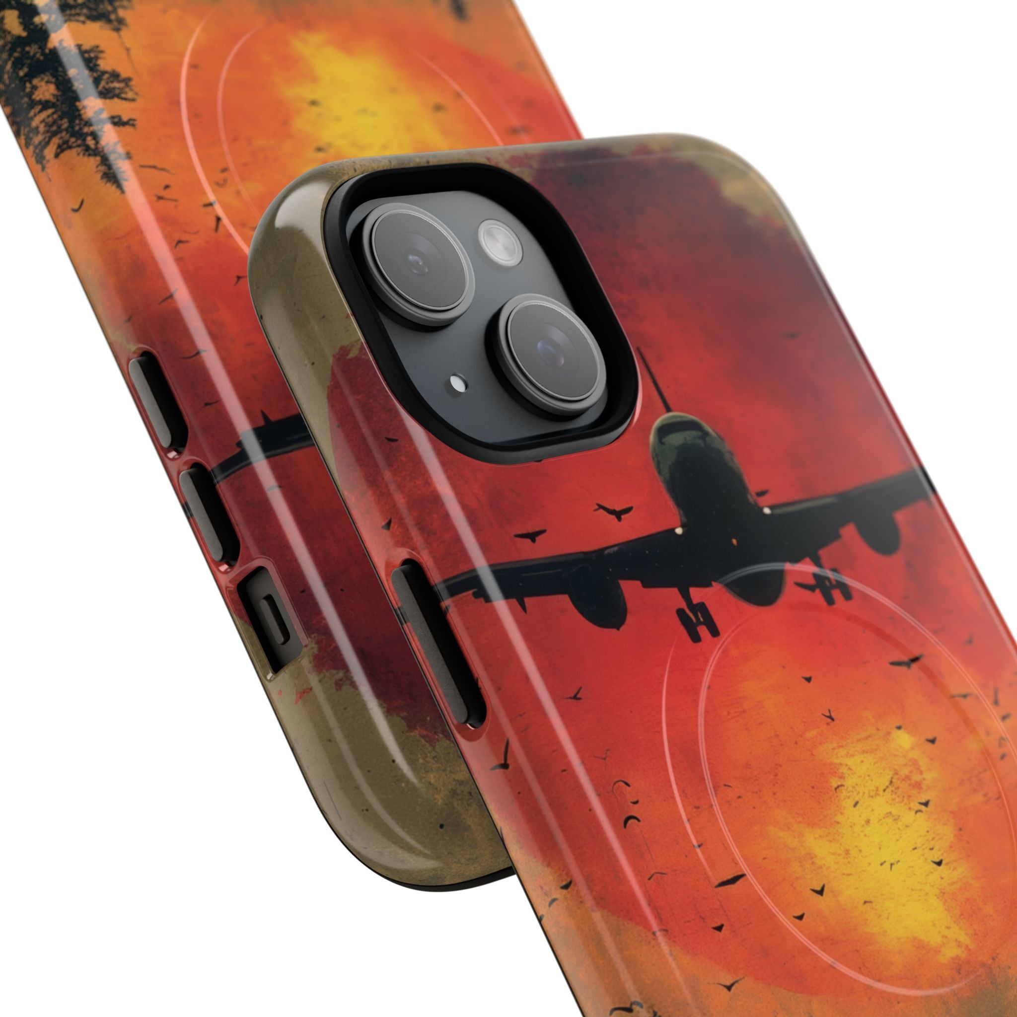 Crimson Sky Flight iPhone 15 - Tough+