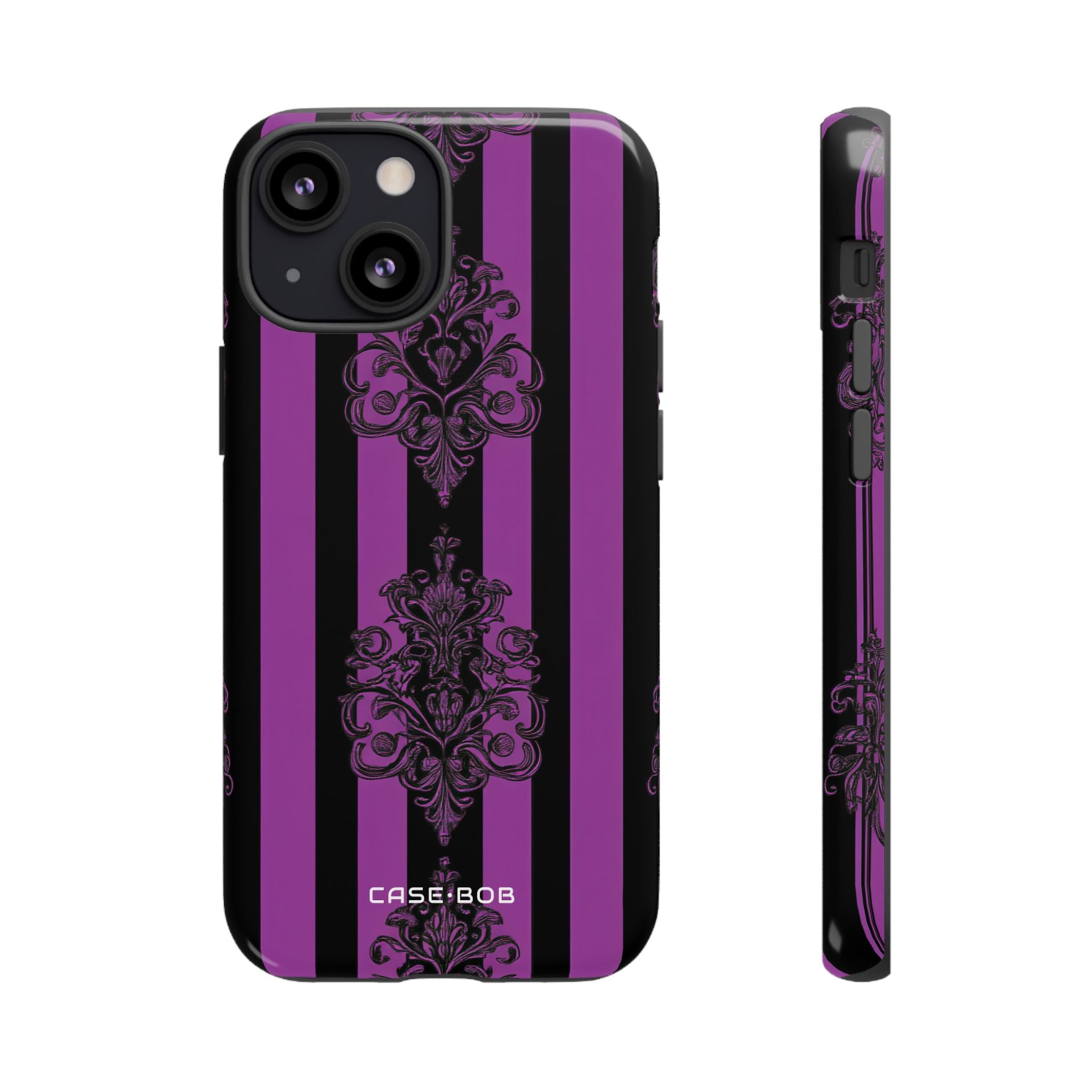 Damask Elegance Purple iPhone 13 Mini Case - Tough