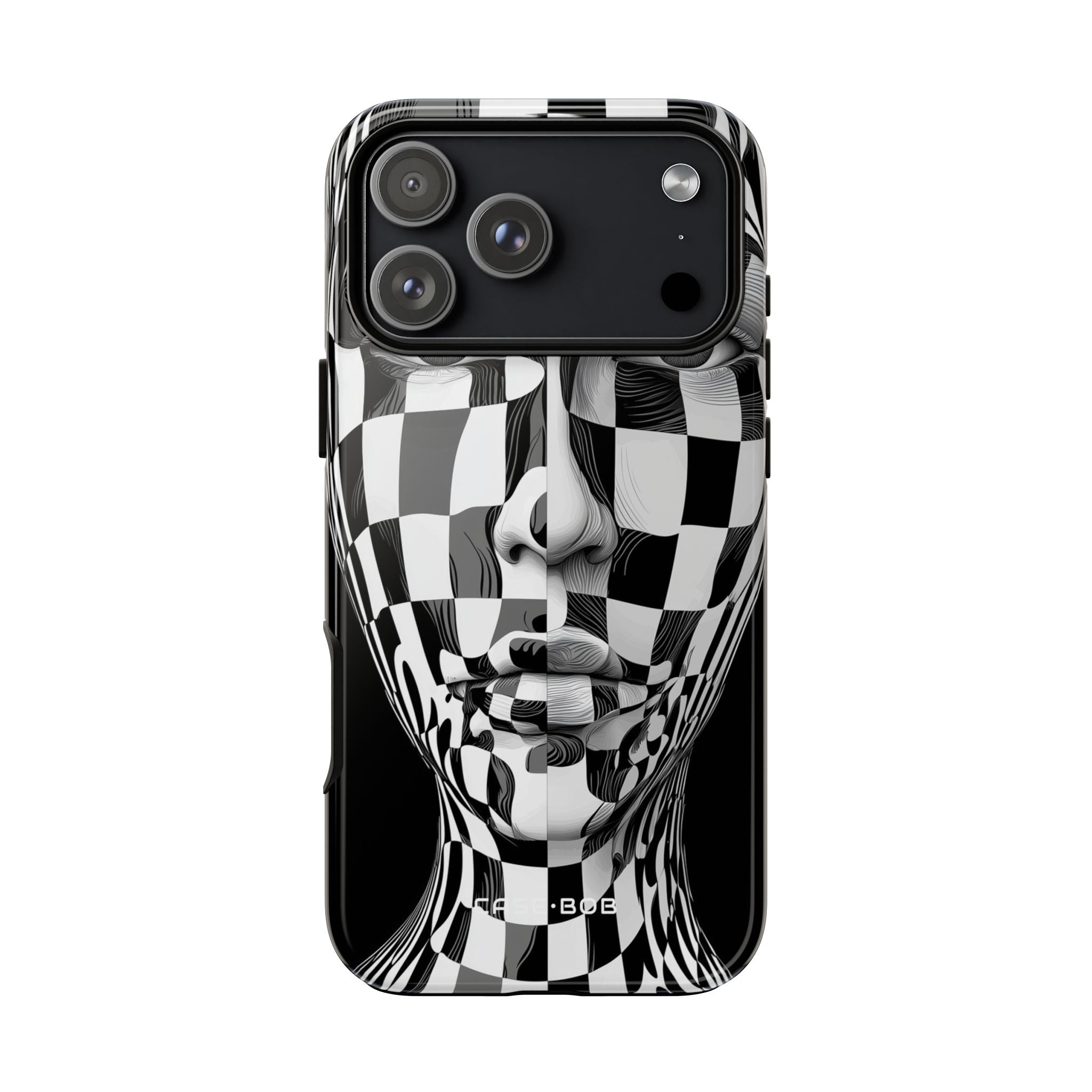 Checkered Face iPhone 17 Pro Max Case - Tough