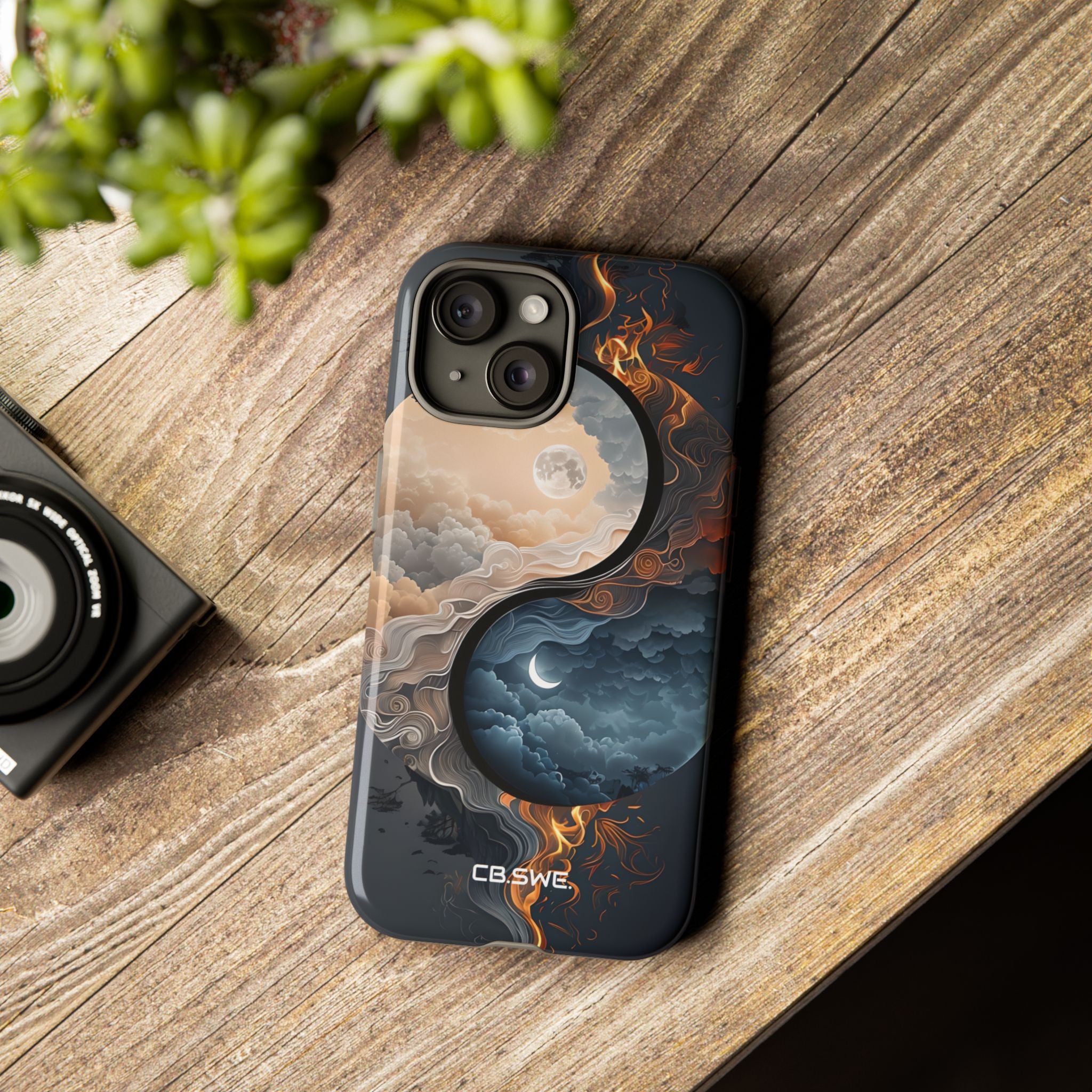Surreal Day and Night Yin Yang Symbol Artwork Phone Cover iPhone 15 - Tough