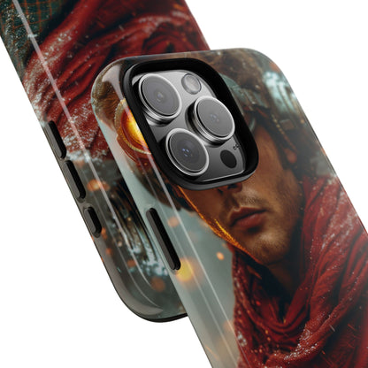Futuristic Steampunk Explorer iPhone 16 - Tough