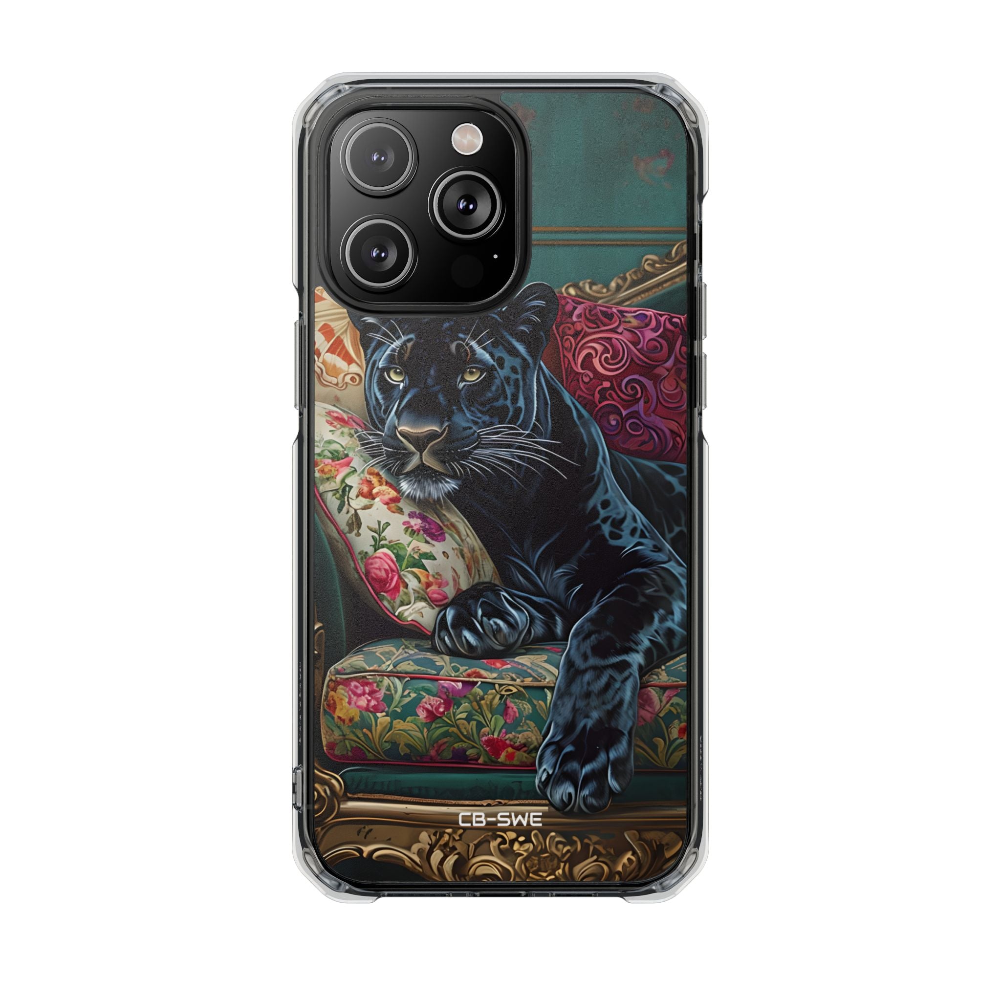 Panther on Vintage Chaise iPhone Case - Impact