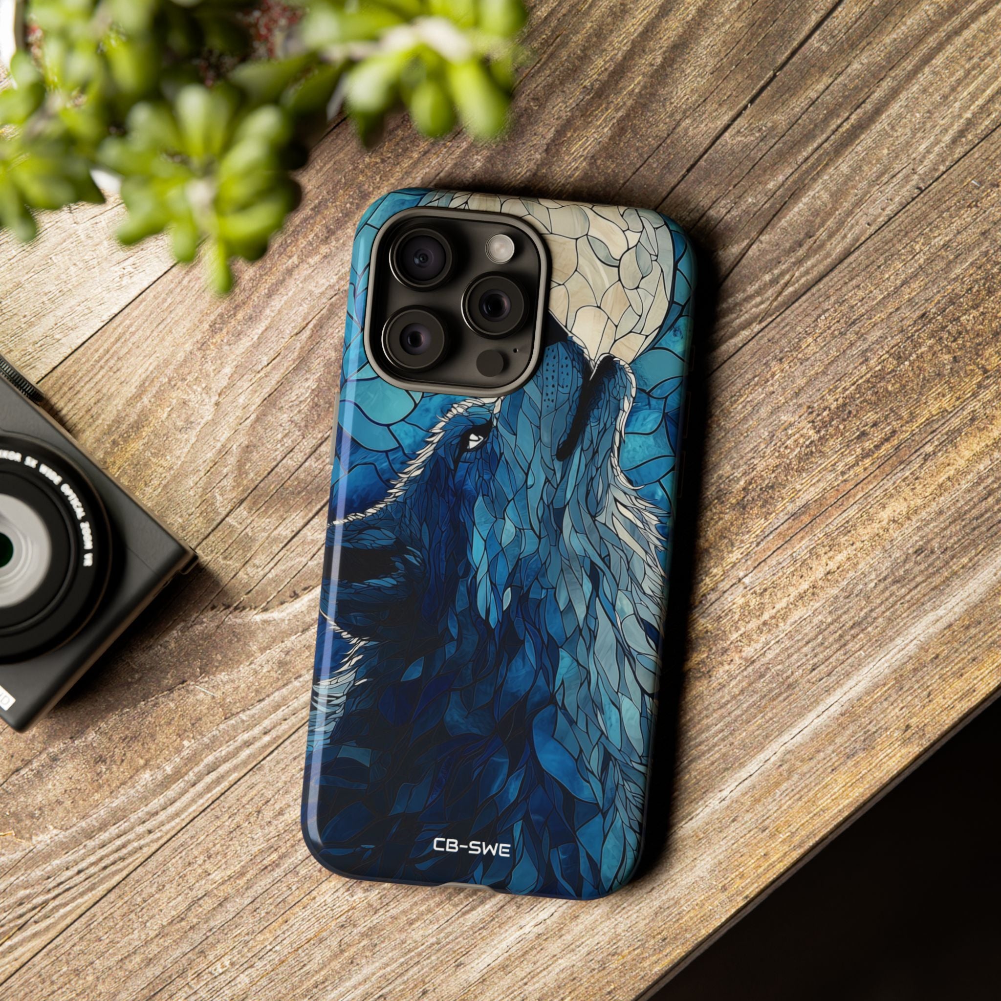 Wolf Howls Moonlight - iPhone Case