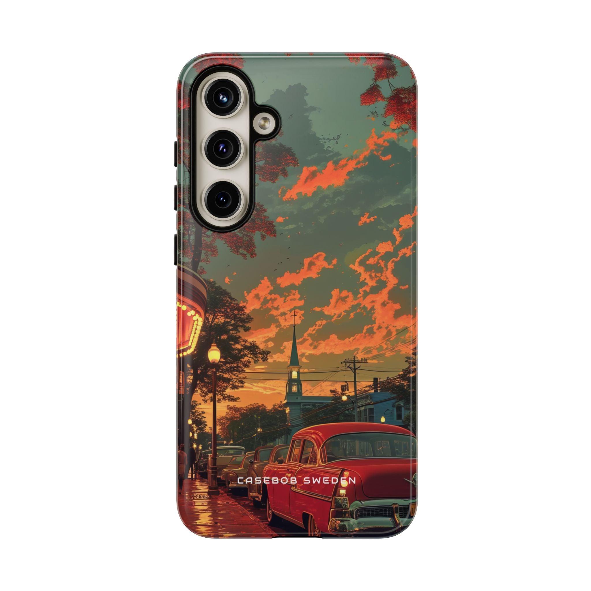 Mid-Century Nostalgia Streetscape Samsung S24 - Tough Phone Case